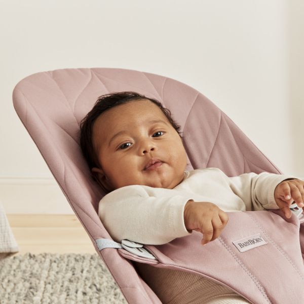 Transat bébé Bliss Coton matelassé pétale Rose poudré