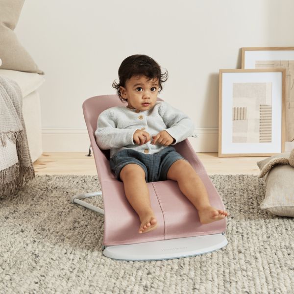 Transat bébé Bliss Coton matelassé pétale Rose poudré