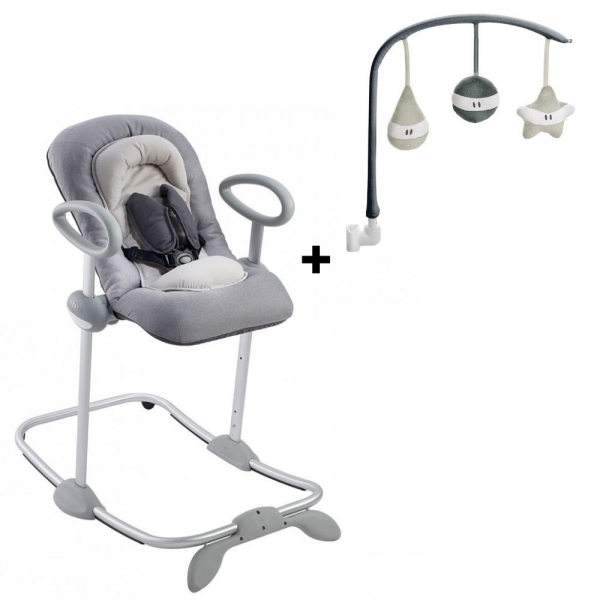 Transat bébé Up & Down III Heather grey + Arche de jeux