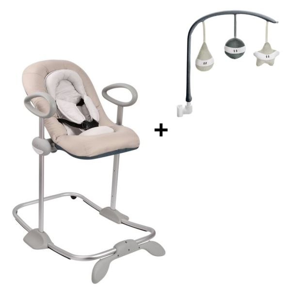 Transat bébé Up & Down V4 Argile + Arche de jeux