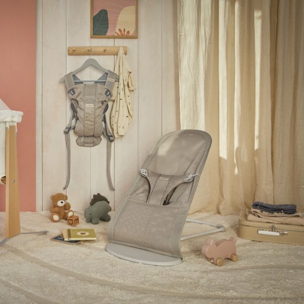 Transat bébé Bliss Mesh Gris-beige