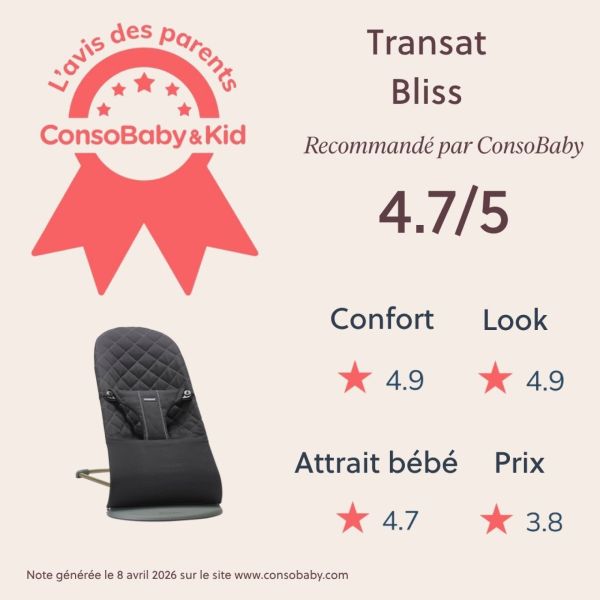 Transat bébé Bliss coton Noir