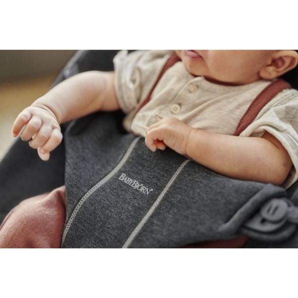 Transat bébé Bliss Jersey 3D Gris charbon