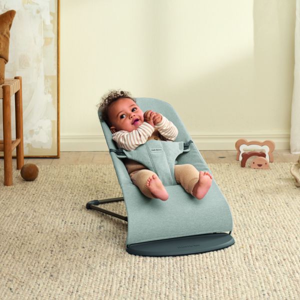 Transat bébé Bliss coton gris clair