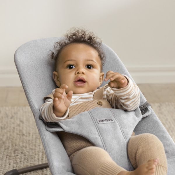Transat bébé Bliss coton gris clair