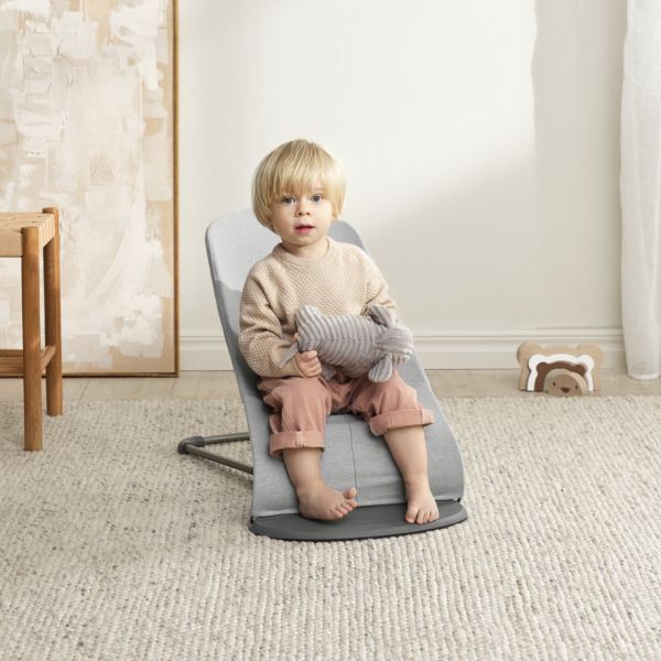Transat bébé Bliss coton gris clair