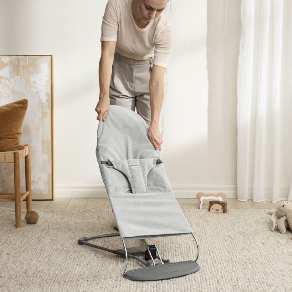 Transat bébé Bliss coton gris clair