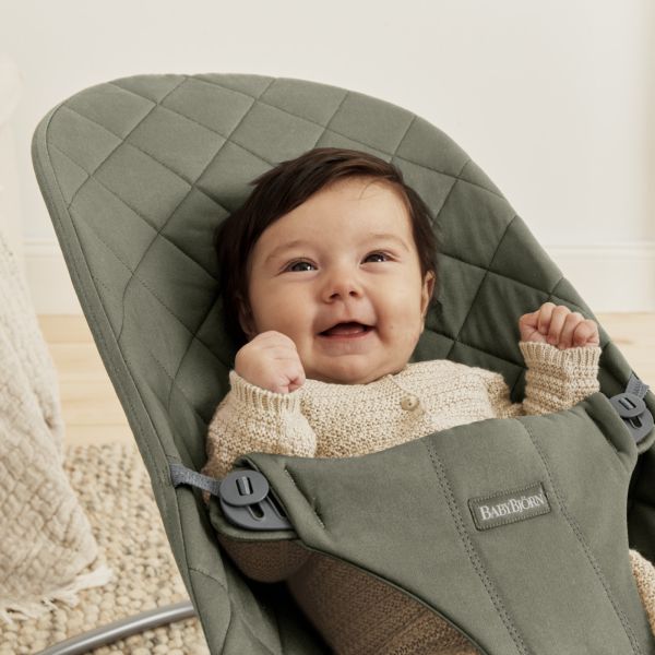 Transat bébé Bliss Coton matelassé classique vert foncé