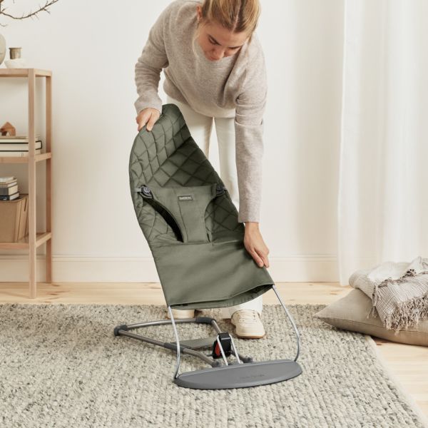 Transat bébé Bliss Coton matelassé classique vert foncé