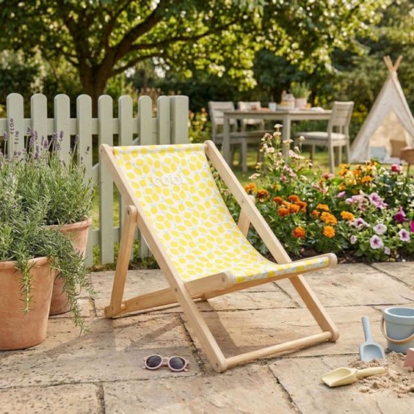 Transat de plage citron