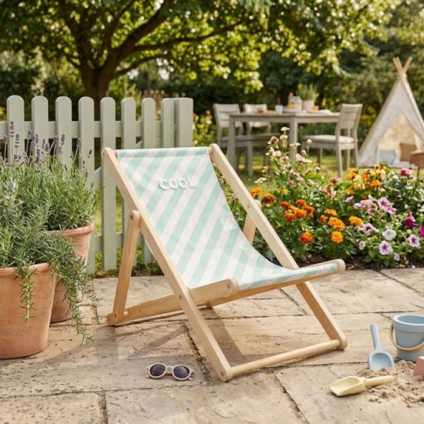 Transat de plage vert