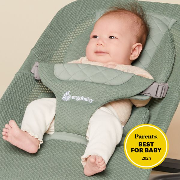 Transat bébé Evolve en tissu mesh Vert sauge