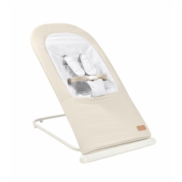 Transat pliable Eazy Relax Greige + Couverture 80x100 cm coeurs + Doudou ourson Teddy bouclette beige