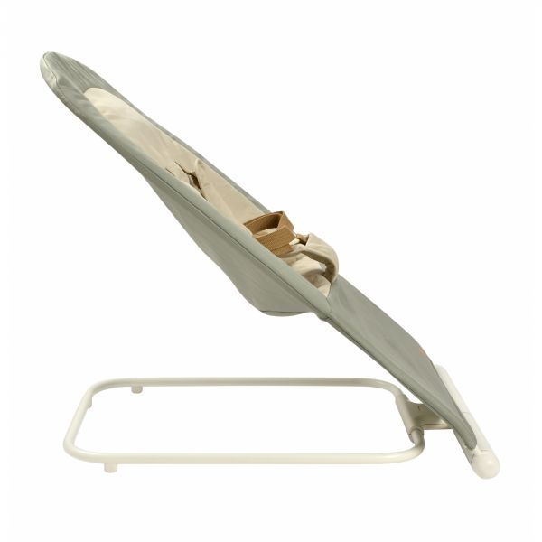 Transat pliable Eazy Relax Lichen + Couverture 80x100 cm coeurs + Doudou ourson Teddy bouclette beige
