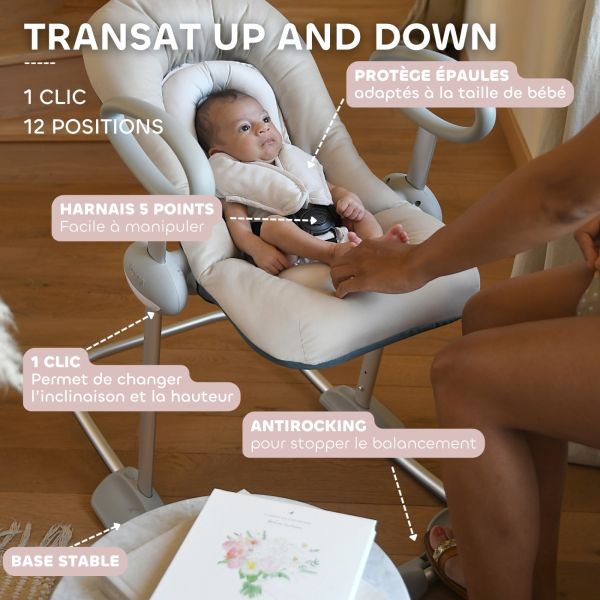 Transat bébé Up & Down V4 Argile