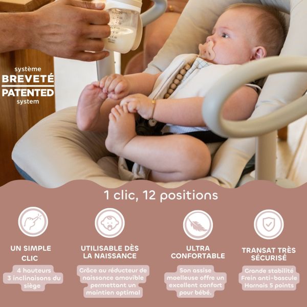Transat bébé Up & Down V4 Argile