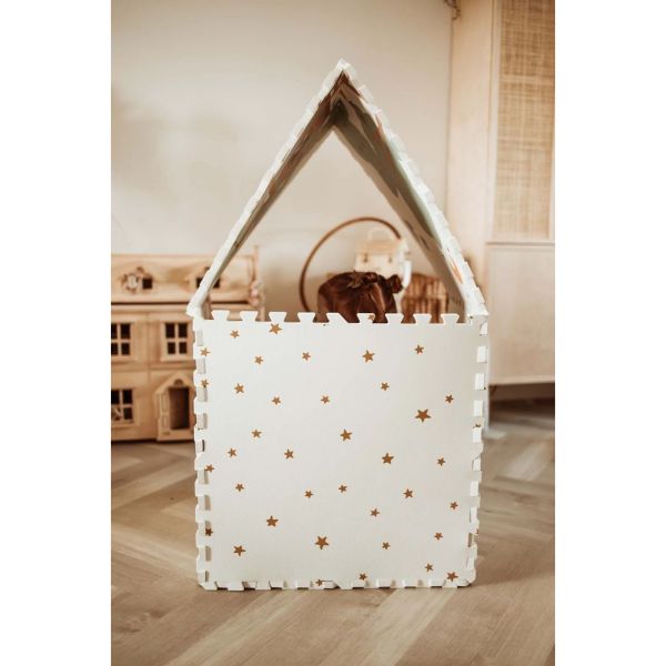 Tapis de jeu réversible  2 en 1 EEVAA Maison en bois