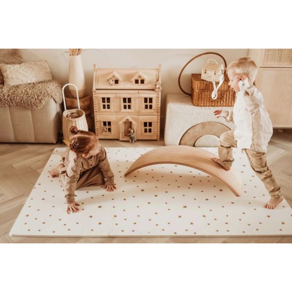Tapis de jeu réversible  2 en 1 EEVAA Maison en bois