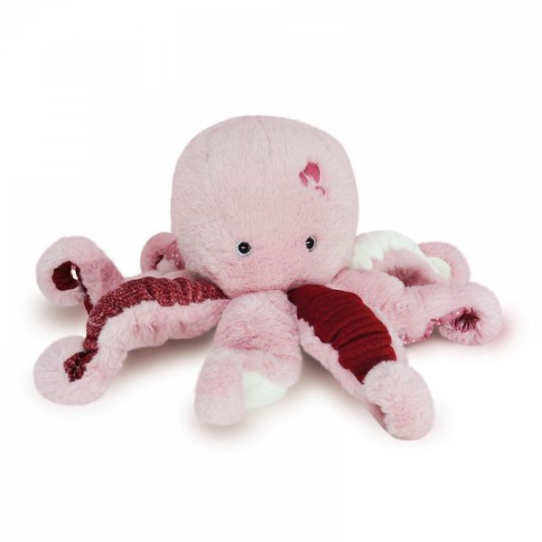 Peluche Trésors marins Pieuvre rose 30 cm