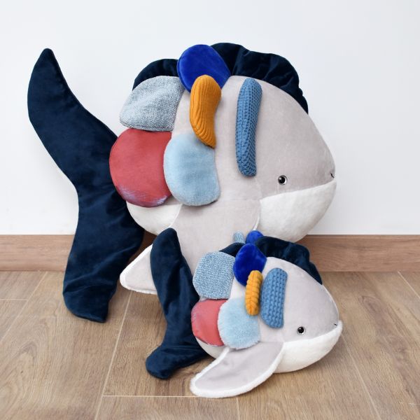 Peluche Trésors marins Poisson arc-en-ciel 30 cm