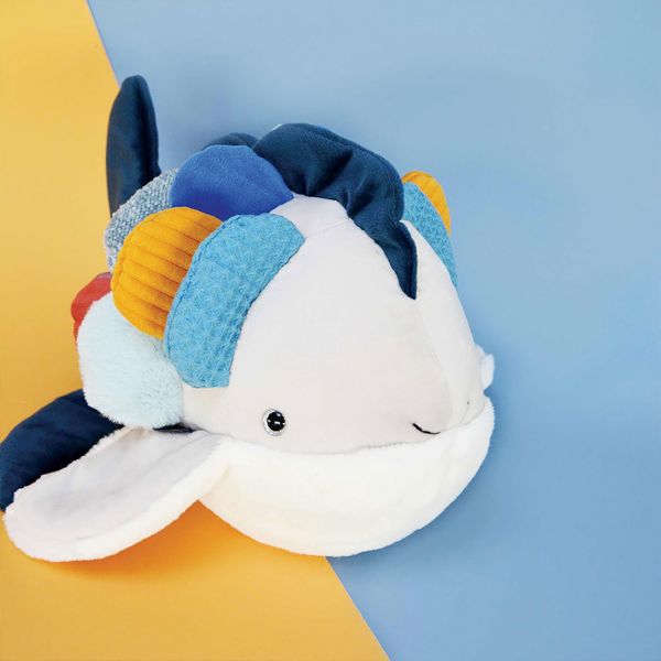 Peluche Trésors marins Poisson arc-en-ciel 30 cm