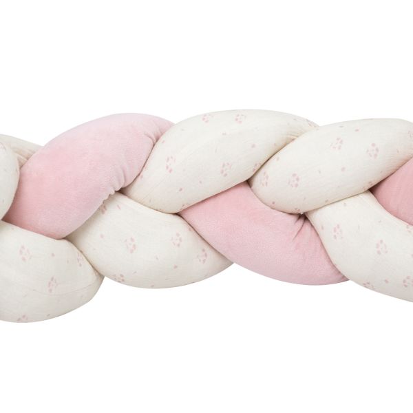 Tour de lit / parc tressé - Fleur de rose