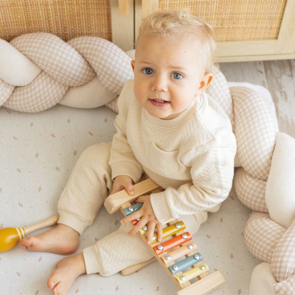 Tour de lit / parc tressé - Vichy