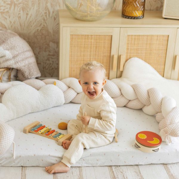 Tour de lit / parc tressé - Vichy