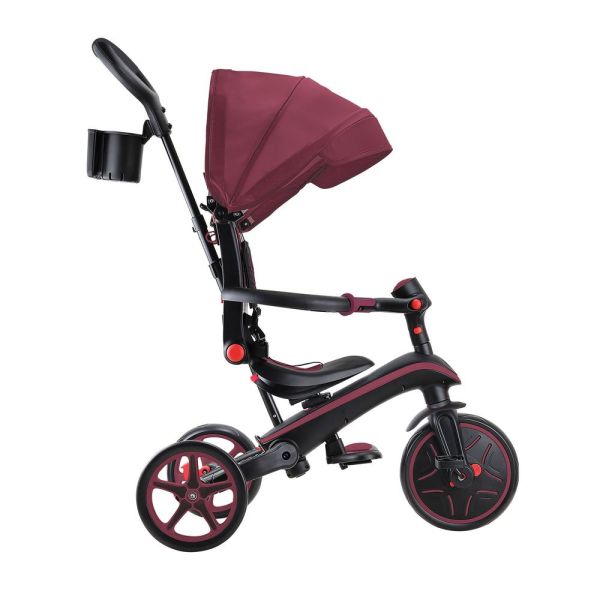 Tricycle explorer 4 en 1 évolutif et pliable Bordeaux