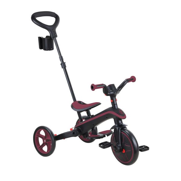 Tricycle explorer 4 en 1 évolutif et pliable Bordeaux