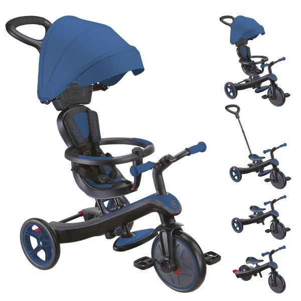 Tricycle explorer 4 en 1 évolutif Bleu royal