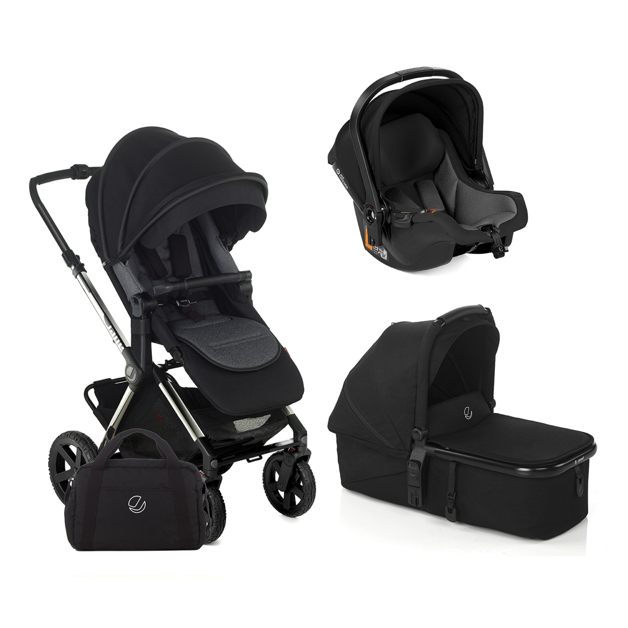 Chancelière Noir Universelle pour Poussette Bébé Confort, Quinny, Jané +  Moufles