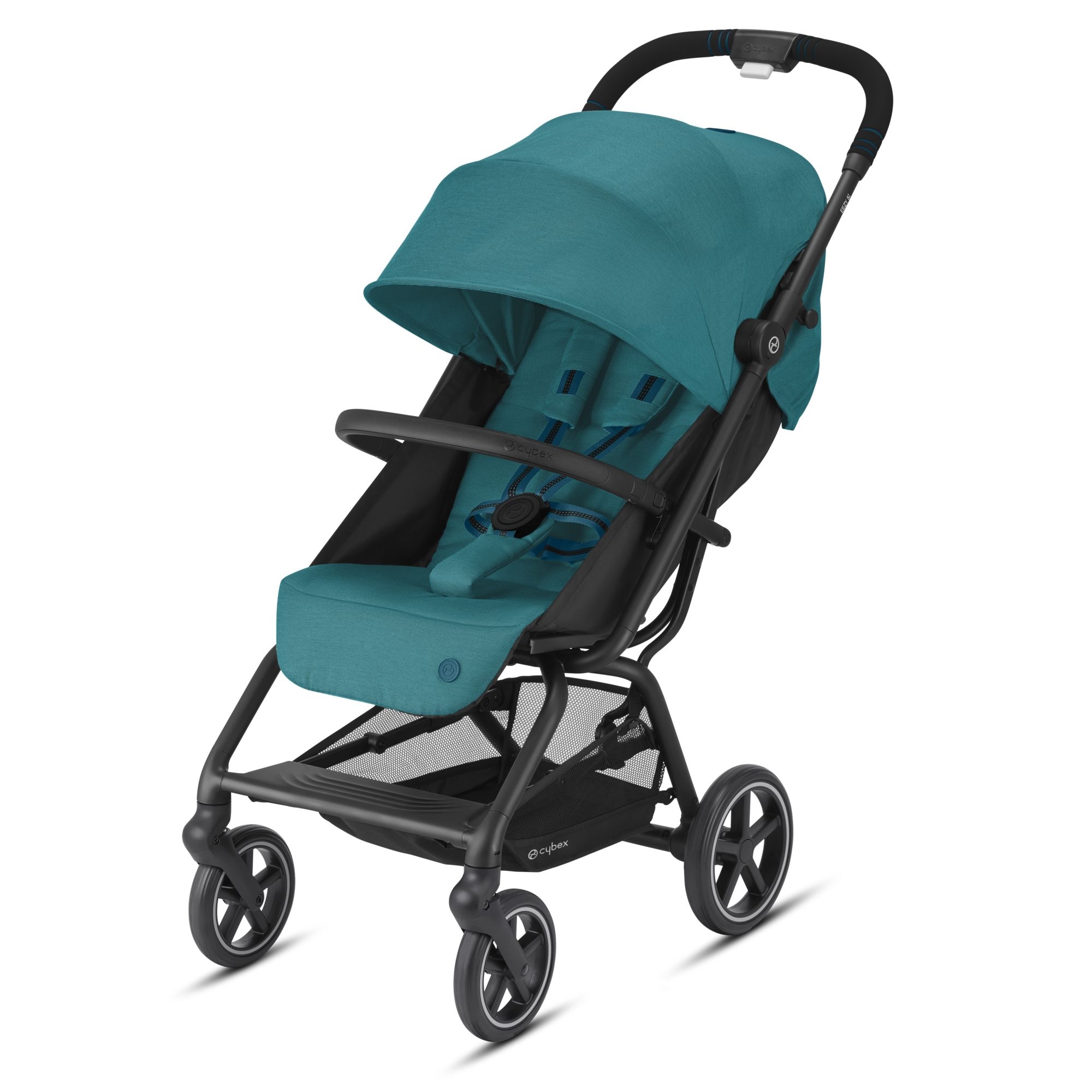 Cybex Gold Pack Trio Poussette Eezy S Twist 2 Siege Auto Aton 5 Nacelle Cocoon S Chassis Black Siege River Blue Made In Bebe