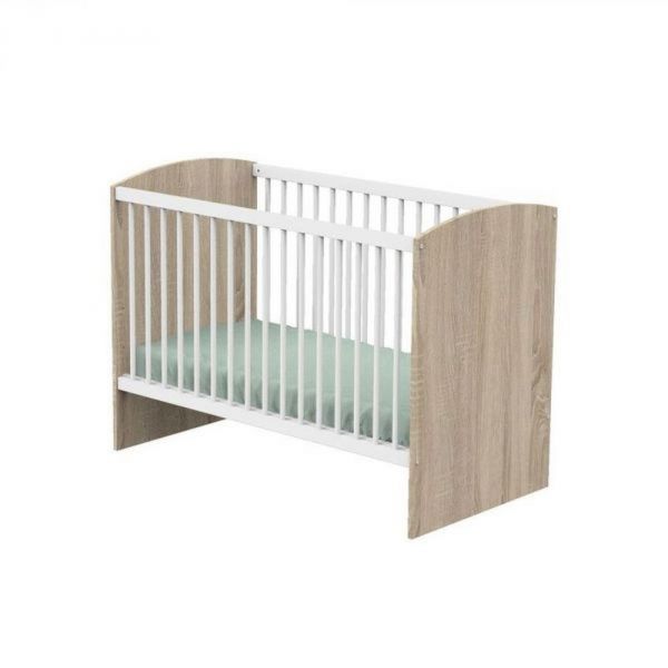 Chambre trio lit bébé 60x120 cm + commode 3 tiroirs + armoire Access bois blanc
