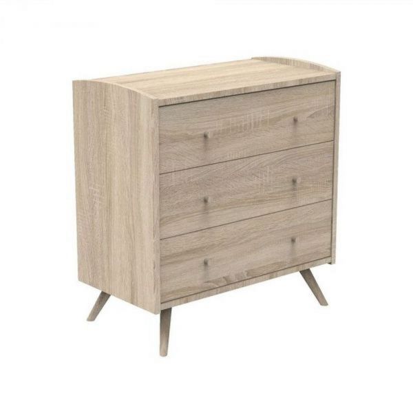 Chambre trio lit bébé 60x120 cm + commode 3 tiroirs + armoire Access bois