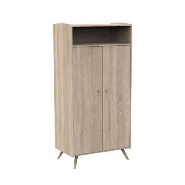 Chambre trio lit bébé 60x120 cm + commode 3 tiroirs + armoire Access bois