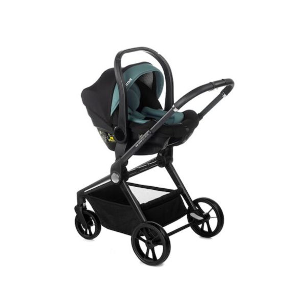 Poussette trio Stratos avec nacelle Stratos et coque travel carrier Be Teal