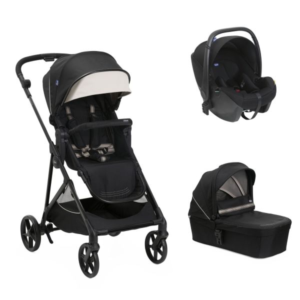 Poussette trio Seety + Siège auto Kory I-Size essential Etna Black