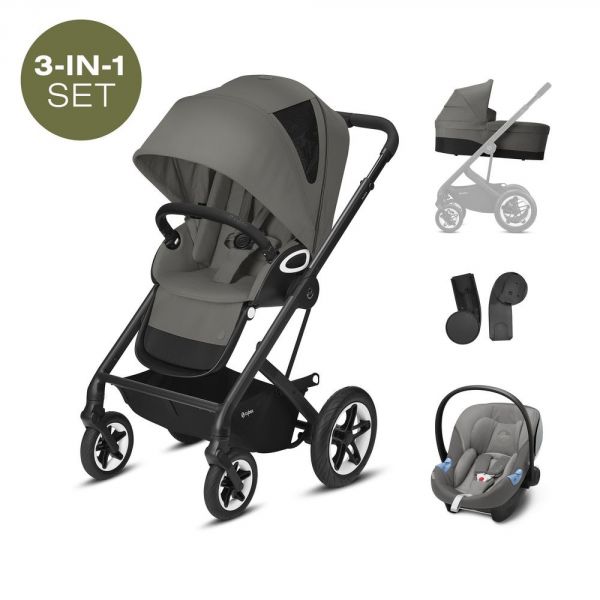 Poussette Trio Talos S lux 3 in 1 Soho Grey