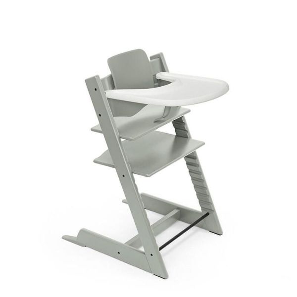 Pack Chaise haute Tripp Trapp avec son Baby Set et sa tablette Glacier green