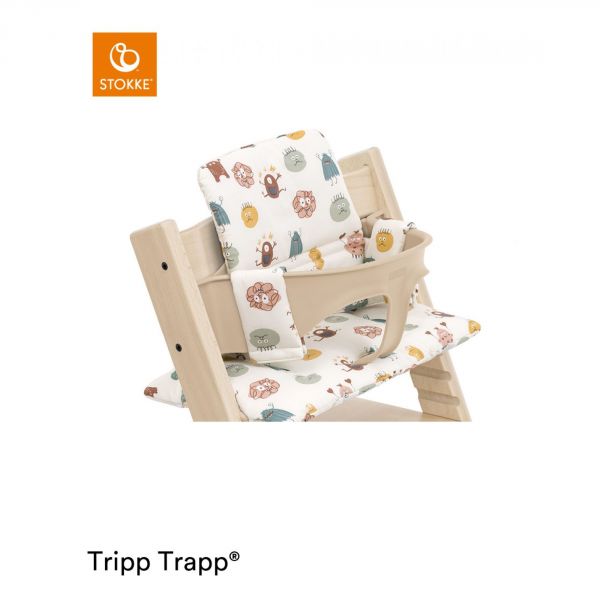 Coussin chaise haute Tripp Trapp coton bio Monsters