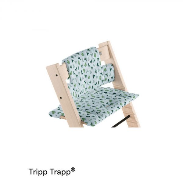 Coussin chaise haute Tripp Trapp coton bio Blue Fox