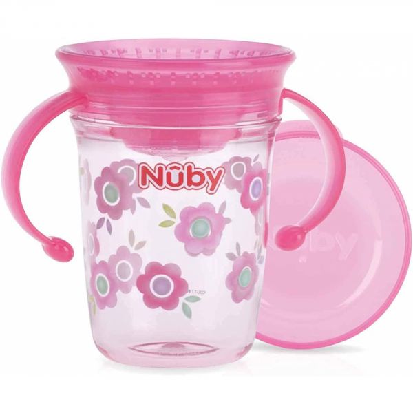 Tasse d'apprentissage 360° avec anses 240ml Rose