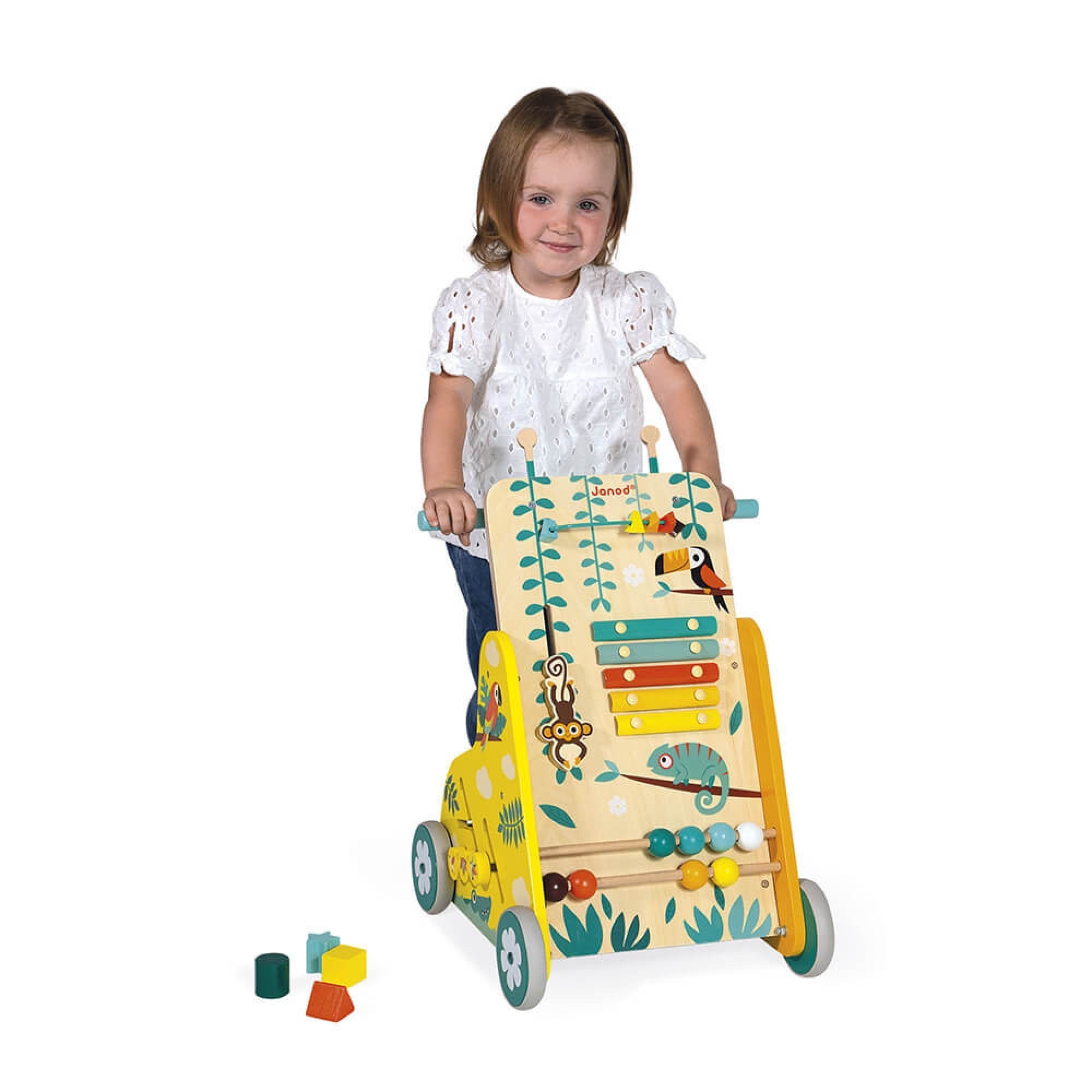 Chariot de Marche en Bois, Trotteur bébé, Chariot de Marche Multi