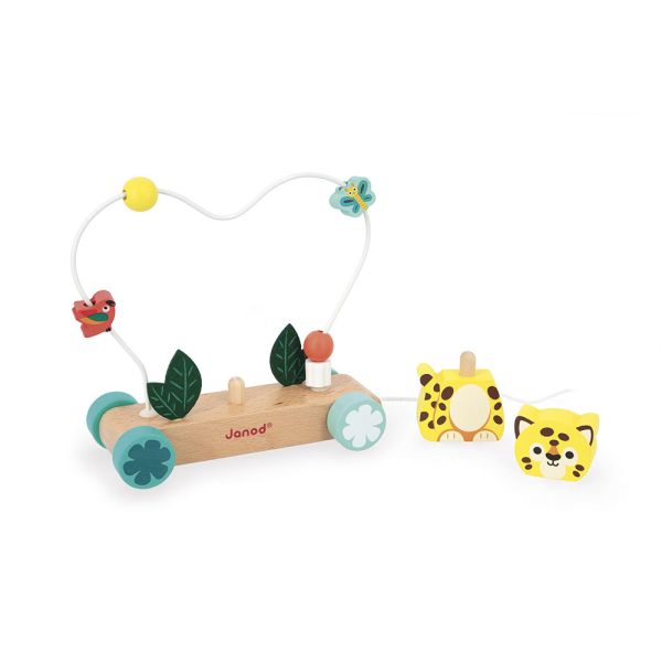 Jouet en bois à tirer Jaguar Tropik