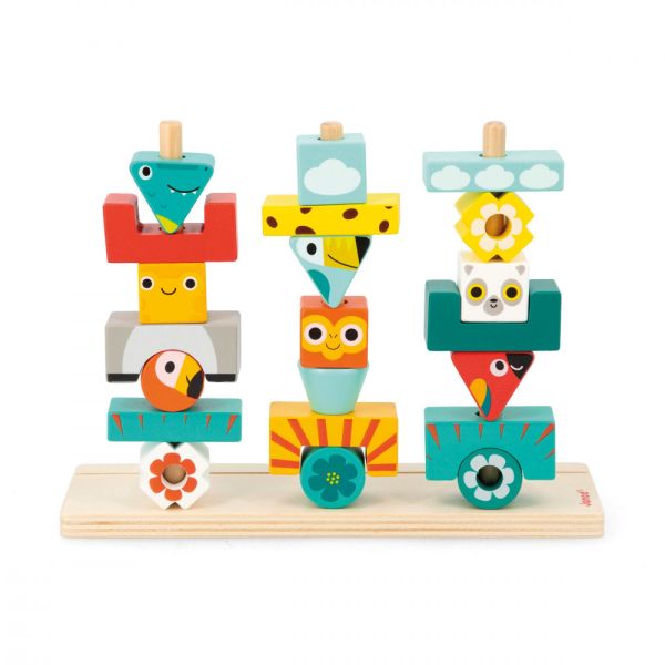 Jeu d'éveil à empiler Totem Tropik