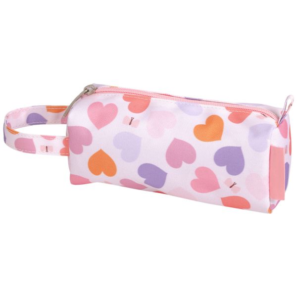 Trousse scolaire enfant avec poignée Cœurs