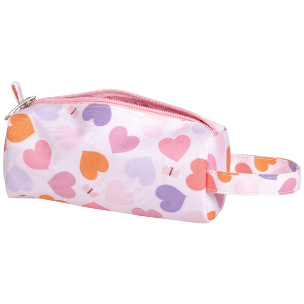 Trousse scolaire enfant avec poignée Cœurs