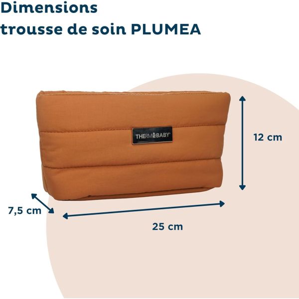 Trousse de soin plumea ocre avec 9 accessoires
