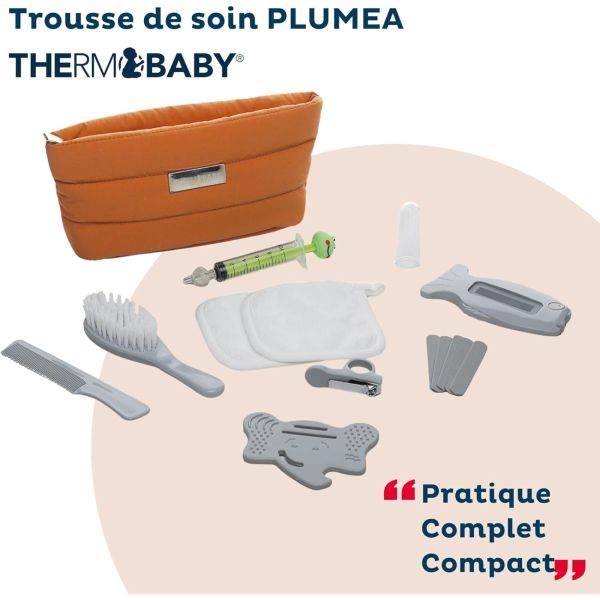 Trousse de soin plumea ocre avec 9 accessoires